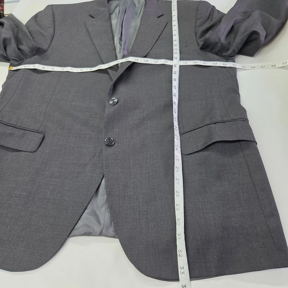 Peter Millar Men's 48T Charcoal Wool Suit Jacket Blazer Made in Canada Sportcoat